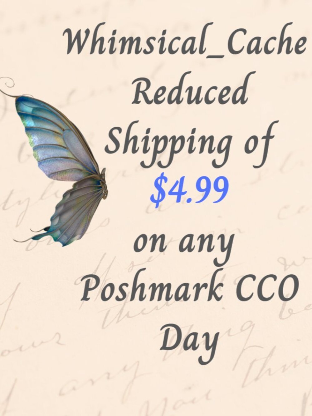 Closet Clear Out Day Reduced Shipping Promotion On Any Single Item in my Closet